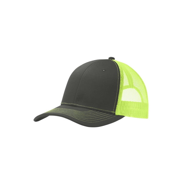 Top Headwear Snapback Trucker Cap - Steel Grey/Neon Yellow