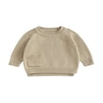 thumbnail image 1 of Pull Tricoté pour Bébé Manches Longues avec Poche Automne Tricoté pour Filles Garçons, 1 of 7