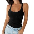 thumbnail image 1 of Birdeem Womens Solid Tank Tops Sleeveless U-Neck Base Shirt Summer Casual Workout Tees, 1 of 6