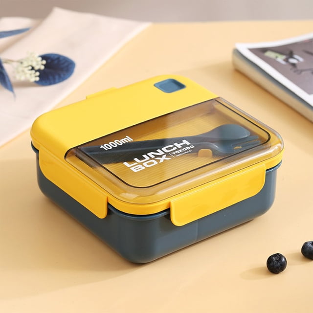 Dvkptbk Lunch Boxes Plastic Lunch Box Microwave Portable Student Adult Office Lunch Box Japanese Lunch Box Bento Box Storage & Organization