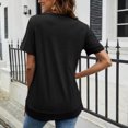thumbnail image 4 of Pompotops Mode Femmes Été Décontracté Ample Manches Courtes Pull T-Shirt Blouse Unie, 4 of 8