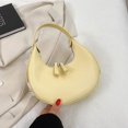 thumbnail image 1 of Half Moon Commute Bag Fashion Underarm Hobo Bag Solid Color for Weekend Vacation, 1 of 8