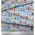 thumbnail image 2 of Soimoi Poly Georgette Fabric Paper Boat Art & Craft Decor Fabric Printed Yard 52 Inch Wide, 2 of 3