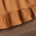 thumbnail image 3 of SXcggal One Robe Unie de Printemps et d'Automne pour Petites Filles, Manches Longues, Col Rond, Jupe Trapèze, Respirante, Mignonne, Décontractée, Robe pour Fille, 3 of 6