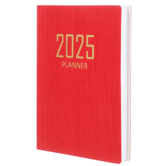 Miangastore 2025 Weekly Appointment Book Planner 2025 Daily Hourly Planner To-Do-List Notebook Teacher Planner For Office Red