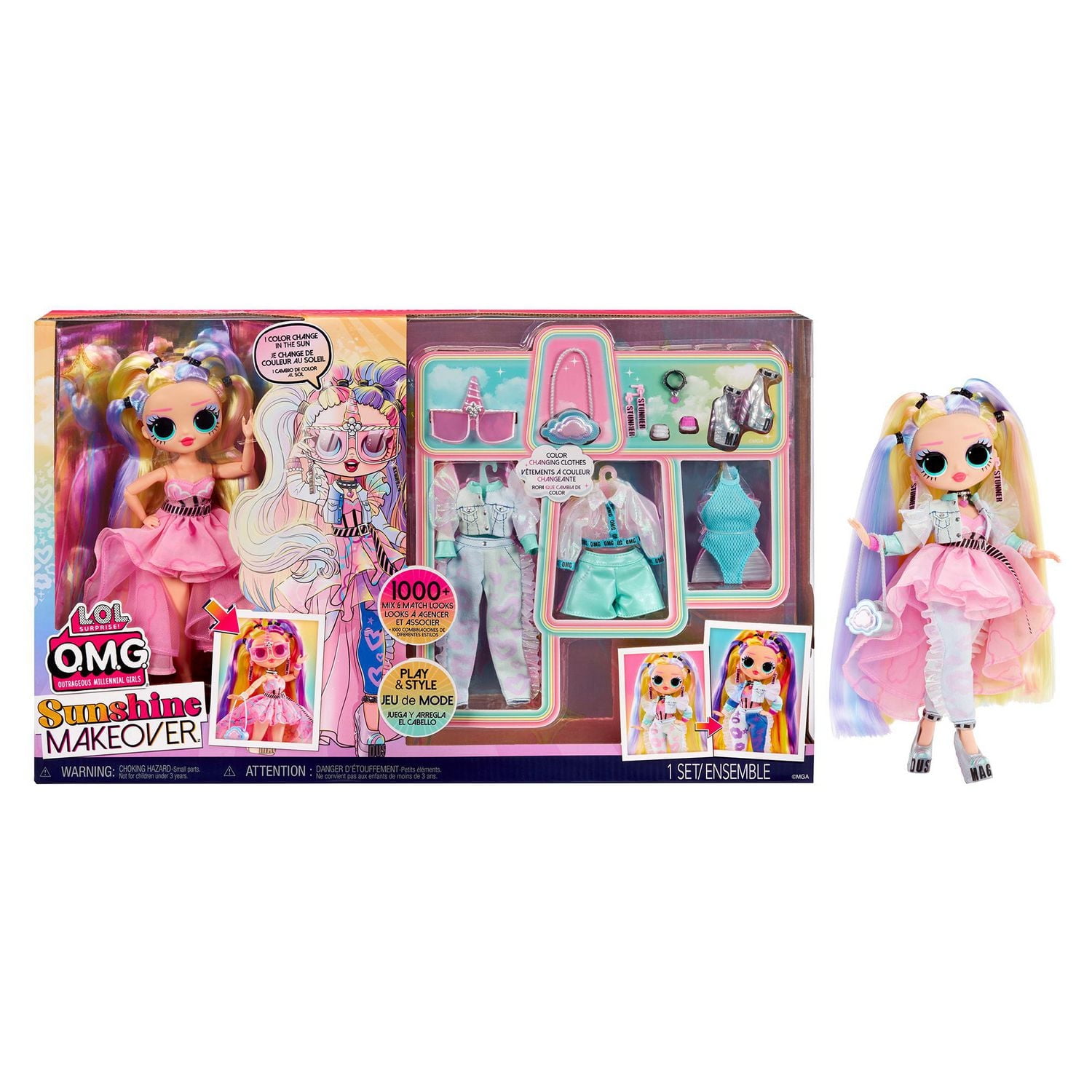 LOL Surprise OMG Sunshine Makeover™ Stellar Gurl Fashion Doll with