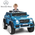 thumbnail image 1 of Gymax 12V Licensed Mercedes-Benz Kids Ride On Car RC Motorized Vehicles w/ Trunk Navy, 1 of 10