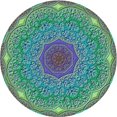 thumbnail image 1 of Ahgly Tapis Rond Lavable en Machine Intérieur Transitionnel Vert Menthe, 5 Pieds Rond, 1 of 7
