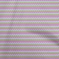 thumbnail image 1 of oneOone Cotton Poplin Purple Fabric Chevron Sewing Material Print Fabric By The Yard 56 Inch Wide, 1 of 4