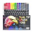 thumbnail image 2 of EGNMCR Double Line Pen Color Hand Account Pen Dream Metal Pen Hand-painted 24 Color Highlighter Marker Pen 3ml Water Color Pen, 2 of 9