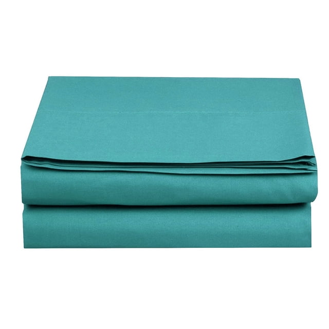 Ensemble Doux de Luxe de 2 - Drap-Housse Jumeau, Microfibre Poche Profonde 16 Pouces, Turquoise