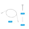thumbnail image 3 of Stainless Steel Lanyard Cable with Eyelets 0.06" x 39" 1.5mm x 100cm Lock Security Wire Rope with Screws, 4 Pack, 3 of 6