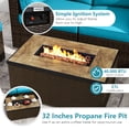 thumbnail image 3 of Gymax Set Of 7 Furniture Set w/32'' Fire Pit Table & Propane Tank Cover Outdoor Multicolor, 3 of 6