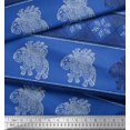 thumbnail image 2 of Soimoi Cotton Cambric Fabric Floral & Elephant Block Print Sewing Fabric Yard 42 Inch Wide, 2 of 3