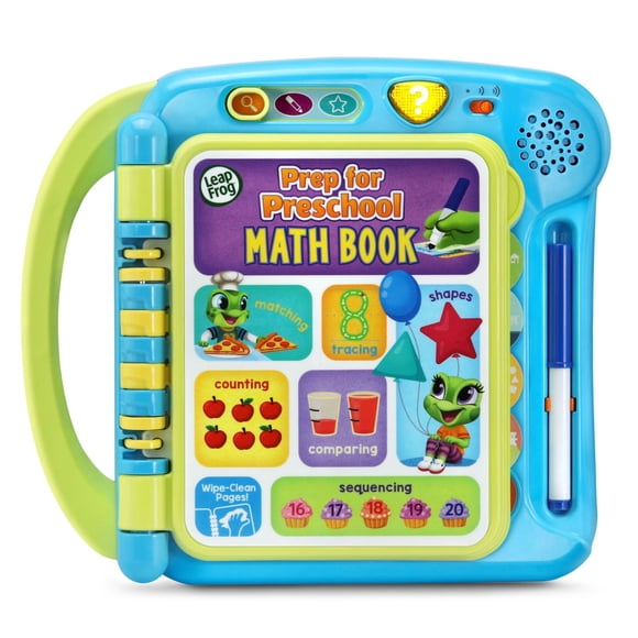 LeapFrog Prep for Preschool Math Book avec des pages interactives - Jouets éducatifs pour enfants d'âge préscolaire -Version anglaise