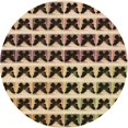 thumbnail image 1 of Ahgly Company Tapis Rond Lavable en Machine Intérieur Transitionnel Marron, 7 Pieds Rond, 1 of 7