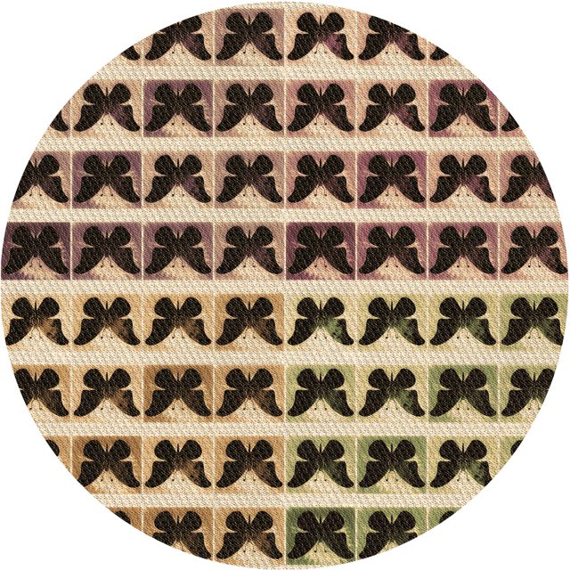 Ahgly Company Tapis Rond Lavable en Machine Intérieur Transitionnel Marron, 7 Pieds Rond