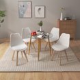thumbnail image 4 of Costway Ensemble de Salle à Manger pour 4 Ensemble de Table de Cuisine Moderne avec Table Ronde en Verre Trempé et 4 Chaises, 4 of 10