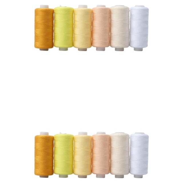 Transemion 1/2/3 Premium Polyester Thread Spools - Kit For Home Sewing Polyester Is Light color 6-color 2PCS