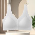 thumbnail image 5 of Yuzhih Womens Front Closure Everyday Bras Comfortable Wireless Bralettes V Neck Seamless Bra Wire Free Basic Bras, 5 of 5