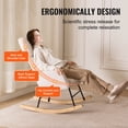 thumbnail image 4 of KFFKFF Nursery Rocker Chair, Glide Rocker with Cushioned Seat and Tall Back Support, 250 lbs Load Limit Teddy Fabric, Padded Glide Rocking Chair for Nursery, Bedroom, Living Room, Creamy White, 4 of 9