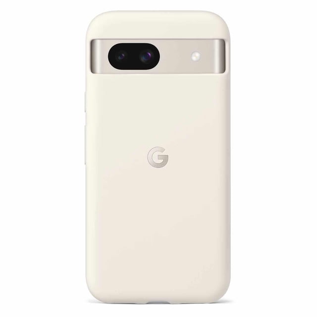 Google Étui en Silicone Porcelaine pour Google Pixel 9 Pro TG en Silicone Blanc Cassé Résistant aux Taches avec design Mince et Toucher Doux, Découpe Précise pour Double Caméra et Barre de flash, logo Google Embossé et protection Absorbant les Chocs Qui Préserve la Charge et la Qualité du signal.