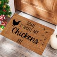 thumbnail image 3 of Doormat Outdoor Weather Mat for Entryway Spring Rug Outdoor Welcome Doormat Home Decorations Rugs for Front Door Entry Indoor Outdoor Decor, 16x24 Inch HOME IS WHERE MY Chicken ARE, 3 of 3