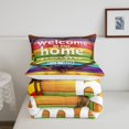 thumbnail image 4 of YST Rainbow Pride Comforter Set Welcome To Our Home Bedding Pride Home Decor, People Celebrating International Day for Lgbt Community Colorful Striped Design Bedding Comforters & Sets King, 4 of 6
