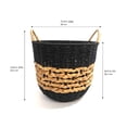 thumbnail image 4 of Hometrends Woven Paper & Water Hyacinth Storage Basket, Small, 4 of 6