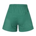 thumbnail image 5 of Women Shorts Plus Size Casual Solid Color Comfy Mid Rise Pants for Women Fashion Loose Fit Daily Trendy Womens Pants Drawstring Lightweight Party Vacation Beach Shorts with Pocket（Mint Green,3XL）, 5 of 5