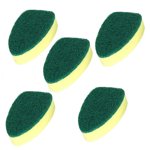 Sponge Refills under $5! CQCYD 5 Pack Dishwand Refill Heads, Non Scratch Sponge Brush Replacement, Sink Clean Sponge for Pot Scrubbing, Multi Surface Cleaning Pads for Kitchen Dishwashing