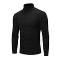 thumbnail image 4 of XUNZOO Chandails à Col Montant pour Hommes 3 Pcs Manches Longues Col Roulé Chandail Hauts Noir G, 4 of 5