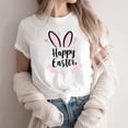 thumbnail image 1 of Weiqiqre Going Out Tops for Women Happy Easter T Shirt Easter Bunny Shirt Cute Rabbit Graphic Tee Gift Spring Tees Tops, 1 of 4