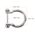 thumbnail image 2 of Unique Bargains 31mm U Shape Horseshoe D-Rings Zinc Alloy Electroplated Silver Tone 2 Pack, 2 of 5