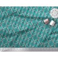 thumbnail image 3 of Soimoi Modal Satin Fabric Geometric & Paisley Block Printed Craft Fabric by The Yard 42 Inch Wide, 3 of 3