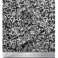thumbnail image 1 of Soimoi Velvet Fabric Leaves,Bird & Rose Flower Decor Fabric Printed Yard 58 Inch Wide, 1 of 3