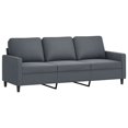 thumbnail image 2 of vidaXL 2 Piece Sofa Set with Cushions Dark Grey Velvet, 2 of 4