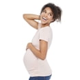 thumbnail image 4 of Paisley Sky Maternity Short Sleeve V-Neckline Tee, 4 of 6