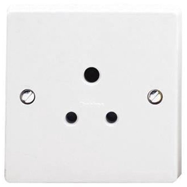 CRABTREE - 5A 1 Goupille Ronde Non Commutable, Blanc