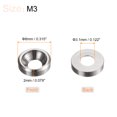thumbnail image 2 of Unique Bargains Lot de 30 Rondelles à Encastrer M3 en Alliage d'Aluminium Anodisé, Gris, 2 of 4