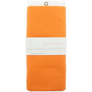 FABRIC CREATIONS 100% Cotton Solid Pre-Cut 1.83 m (2 yd) × 1.1 m (1.2 yd) Orange