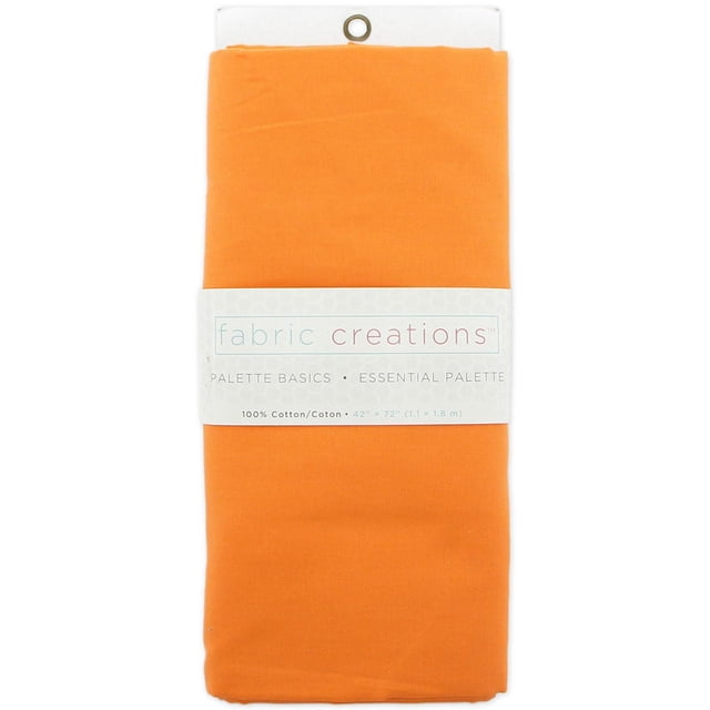 FABRIC CREATIONS 100% Cotton Solid Pre-Cut 1.83 m (2 yd) × 1.1 m (1.2 yd) Orange