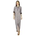 thumbnail image 2 of Bimba Women Long Shirt White Rayon Maxi Dress Button Down Gown Chic Style Custom, 2 of 9