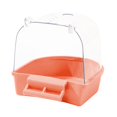 thumbnail image 4 of lionlar Pet Bird Bath Box Bathing Tub Bath Box Shower Caged Parrot Bathing Tub for Small Orange Pink, 4 of 9