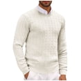 thumbnail image 2 of Styesk Chandail pour Hommes, Manches Longues, Col Rond, Tricoté Uni, 2 of 6