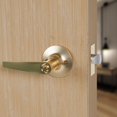 thumbnail image 4 of of Lever Keyed Entry Door Lever Handle Lock Universal Door Knob Hardware Nickel Brushed Color (MRCA), 4 of 5