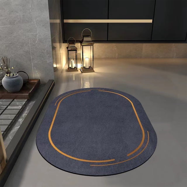 Bath Mat Bathroom Rug Non Slip Super Absorbent Stain Proof Quick Dry Soft Bathroom Floor Mat for Bathtub Vanity Shower Easy Care Machine Washable Sopatenor