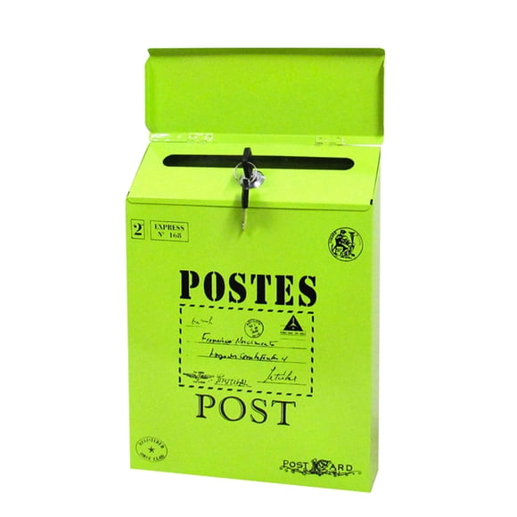 jovati Key Box Wall Mount Vintage Retro Wall Mount Mailbox Mail Postal Letter Newspaper Box