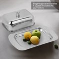 thumbnail image 4 of Khall Stainless Steel Butter Cheese Dish Tray Box Food Storage Dessert Container Keeper with Lid, Cheese Container, Butter Container, 4 of 8