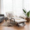 thumbnail image 2 of Giantex Lit Pliant pour Invités, Lit Simple avec Matelas et Cadre en Métal Robuste, Lit Pliant Réglable avec Sac de Rangement, Lit de Repos Portable avec Roulettes pour la Maison, le Bureau, l'Extérieur (Blanc), 2 of 8